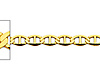 2.5mm 14K Yellow Gold Solid Flat Mariner Chain Necklace 16-24in thumb 1