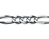 4mm 18K White Gold Solid Figaro Link Chain Necklace 16-30in thumb 1