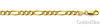 4mm 14K Yellow Gold Solid Pave Figaro Link Chain Necklace 18-24in thumb 1