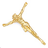 Medium Floating Jesus Body Crucifix Pendant in 14K Yellow Gold thumb 0