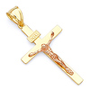 Classic 14K Two-Tone Gold Crucifix Pendant thumb 0