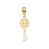 Small Saint Benedict Key Pendant in 14K Two-Tone Gold thumb 0