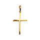 Tapered 14K Yellow Gold Cross Religious Pendant thumb 1