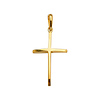 Tapered 14K Yellow Gold Cross Religious Pendant thumb 1