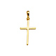 Small Squared Cross Pendant in 14K Yellow Gold - Classic thumb 1