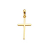 Small Squared Cross Pendant in 14K Yellow Gold - Classic thumb 1