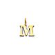Mini Classic Uppercase Serif Initial Pendant in 14K Yellow Gold thumb 1