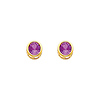 5mm Birthstone Color Round-Cut CZ Stud Earrings in 14K Yellow Gold thumb 0