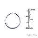 Polished Endless Small Hoop Earrings - 14K White Gold 1.5mm x 0.67 inch thumb 1