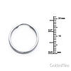 Polished Endless Small Hoop Earrings - 14K White Gold 1.5mm x 0.67 inch thumb 1