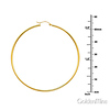 Polished Hinge Large Hoop Earrings - 14K Yellow Gold 2mm x 2.16 inch thumb 1