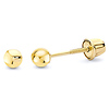 3mm Solid Gold Ball Stud Earrings in 14K Yellow Gold thumb 0
