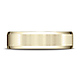 6mm Flat Beveled Satin Center Benchmark Wedding Band in Solid 14K Yellow Gold thumb 1