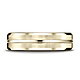 6mm Polished Striped Beveled Benchmark Wedding Band in 14K Yellow Gold thumb 1