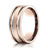 8mm Dual Channel Flat Wedding Band by Benchmark Rings in 14K Rose Gold thumb 0