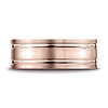 8mm Dual Channel Flat Wedding Band by Benchmark Rings in 14K Rose Gold thumb 1