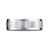 7mm 14K White Gold Satin Finished Four Sided Benchmark Wedding Band thumb 1