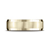 7mm 14K Yellow Gold Satin Finished Four Sided Benchmark Wedding Band thumb 1