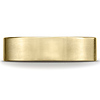6mm Flat Brushed Comfort Fit 14K Yellow Gold Benchmark Wedding Band thumb 1