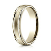 4mm 14k Yellow Gold Milgrain Satin Comfort Fit Band thumb 1