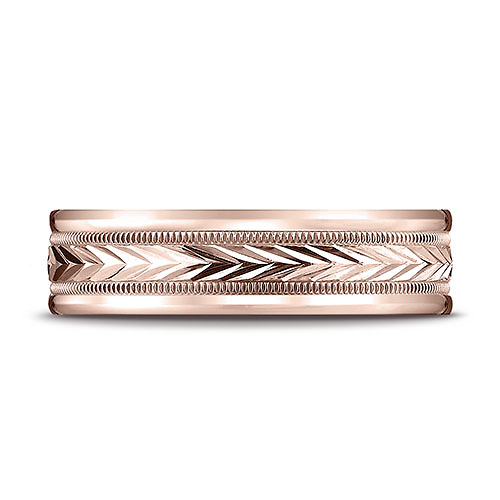 6mm Harvest of Love Wedding Band by Benchmark Rings in 14K Rose Gold Slide 1