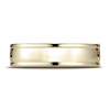 6mm 14K Yellow Gold High Polish Benchmark Wedding Band thumb 1