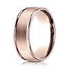 8mm Satin Polished Low Dome Wedding Band by Benchmark Rings in 14K Rose Gold thumb 0