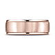 8mm Satin Polished Low Dome Wedding Band by Benchmark Rings in 14K Rose Gold thumb 1