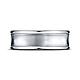 7.5mm 14K White Gold Concave Satin Finish Benchmark Wedding Band thumb 1