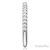 25-Stone Scallop Round-Cut CZ Wedding Band in 14K White Gold thumb 2