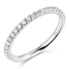 25-Stone Scallop Round-Cut CZ Wedding Band in 14K White Gold thumb 0
