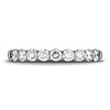3mm 9-Stone Round Diamond Wedding Band by Benchmark in Solid 14K White Gold 0.72ctw thumb 1